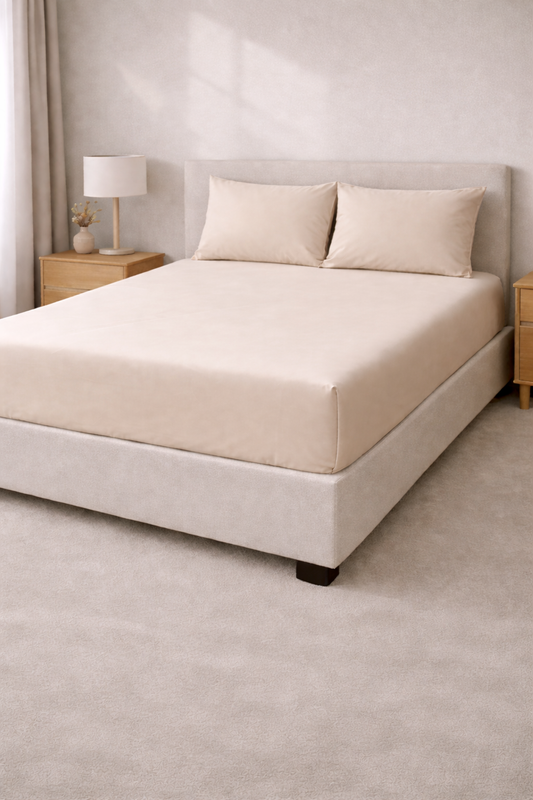 Agha Home Essential Comfort Microfiber Solid Fitted Sheets