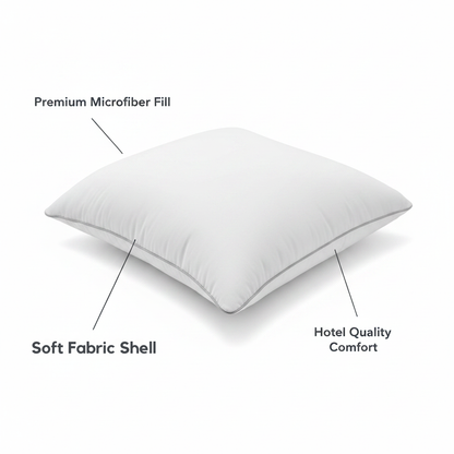Agha Home Essential Comfort Pillow – White – 50×70 cm