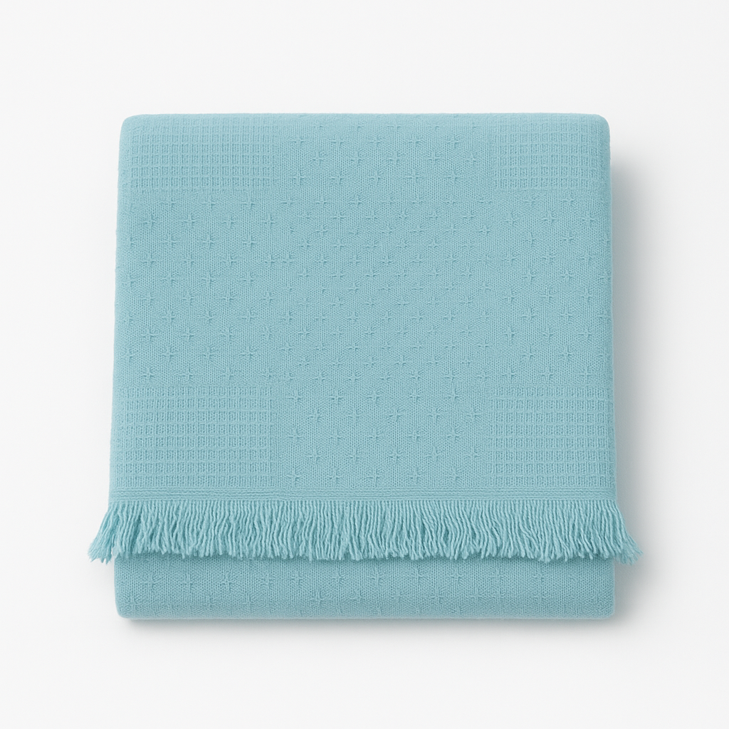 Honeycomb Bed/Sofa Throw - Solid - Poly Cotton- King/Twin