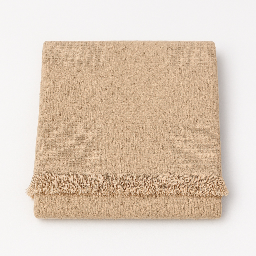 Solid Cotton Throw Blanket