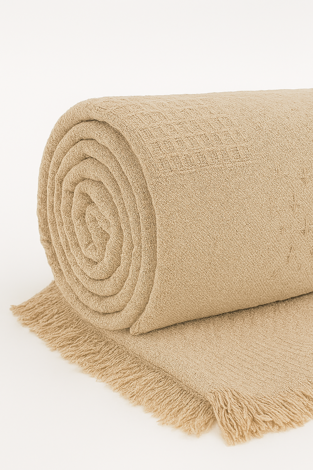 Honeycomb Bed/Sofa Throw - Solid - Poly Cotton- King/Twin