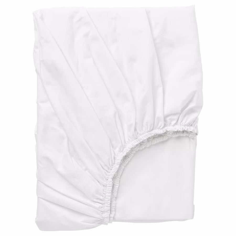Fitted sheet - Microfiber - Solid - White