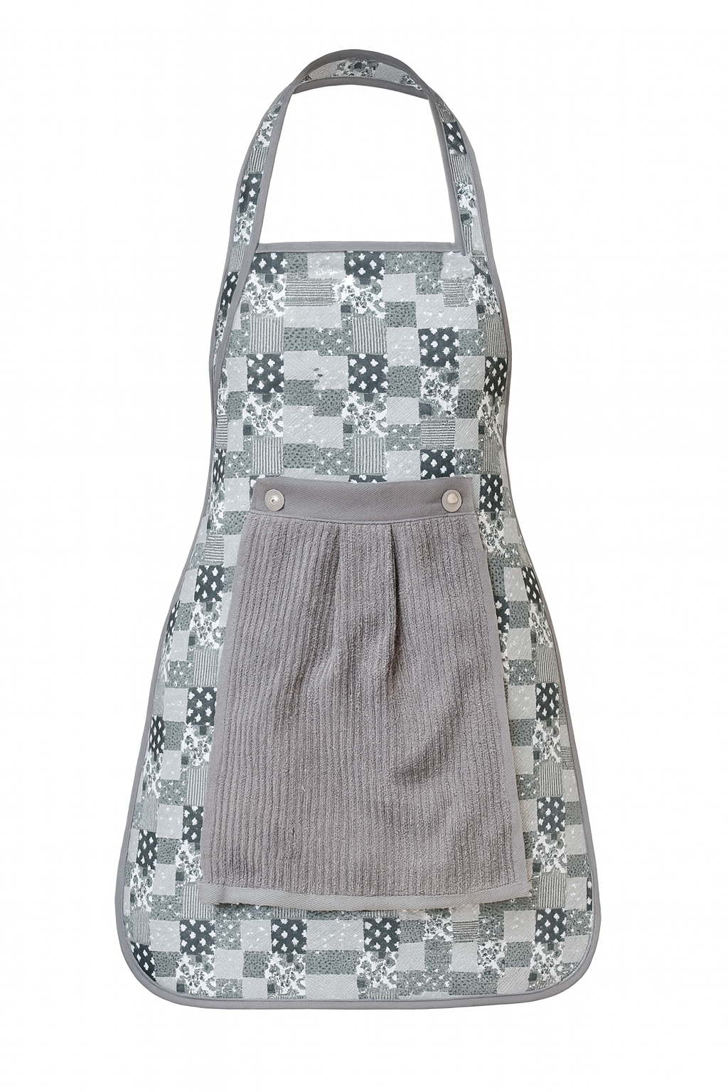 Waterproof Kitchen Apron with Dish Towel, Printed Patterns, Adjustable Straps (2)