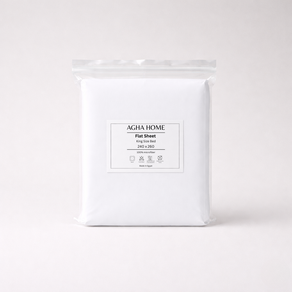 Flat sheet - Microfiber - Solid - White