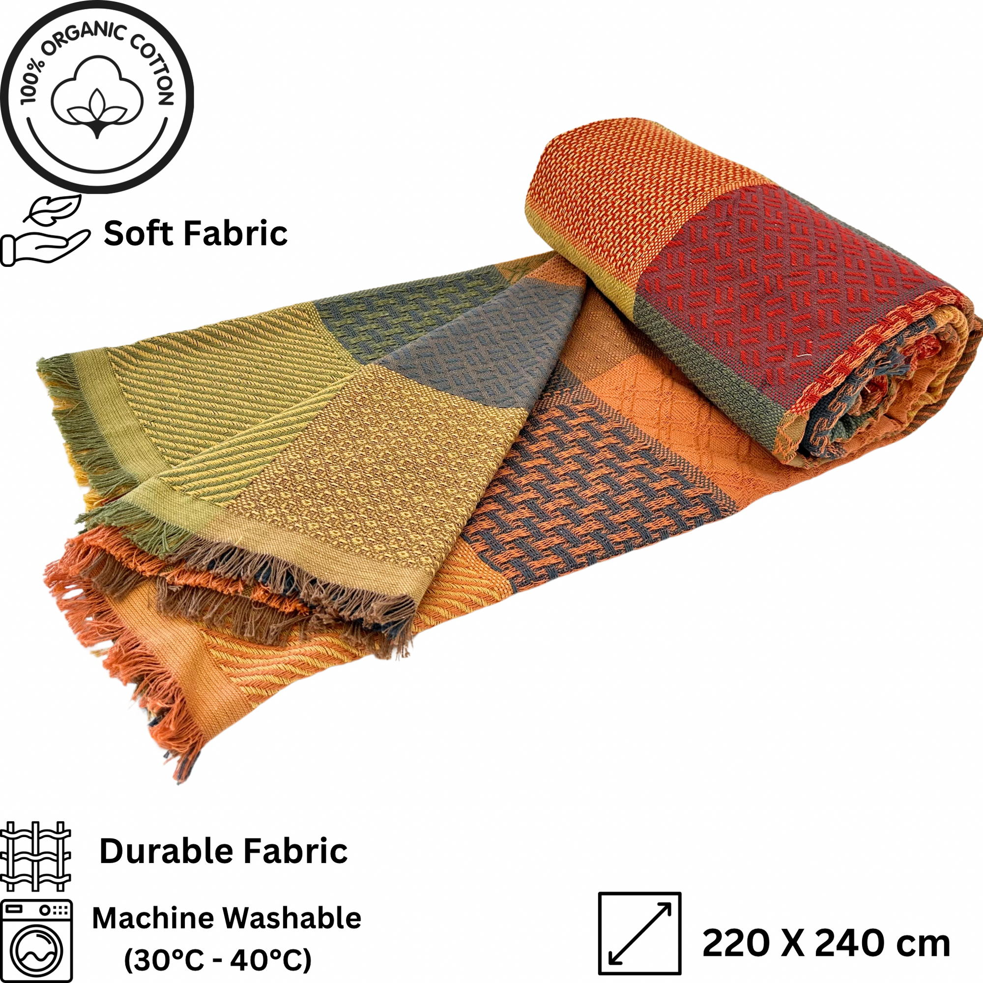 Patchwork Throw Blanket