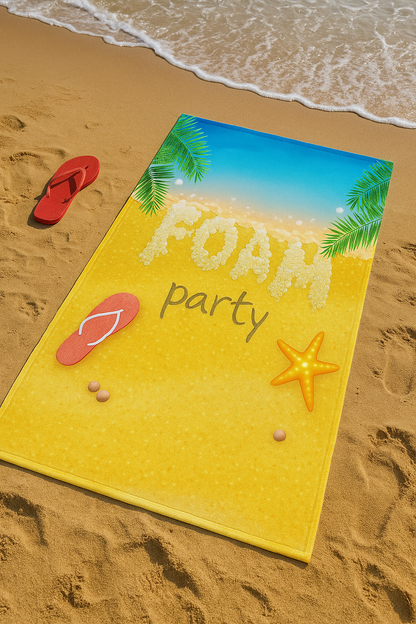 Printed Beach Towel - Microfiber