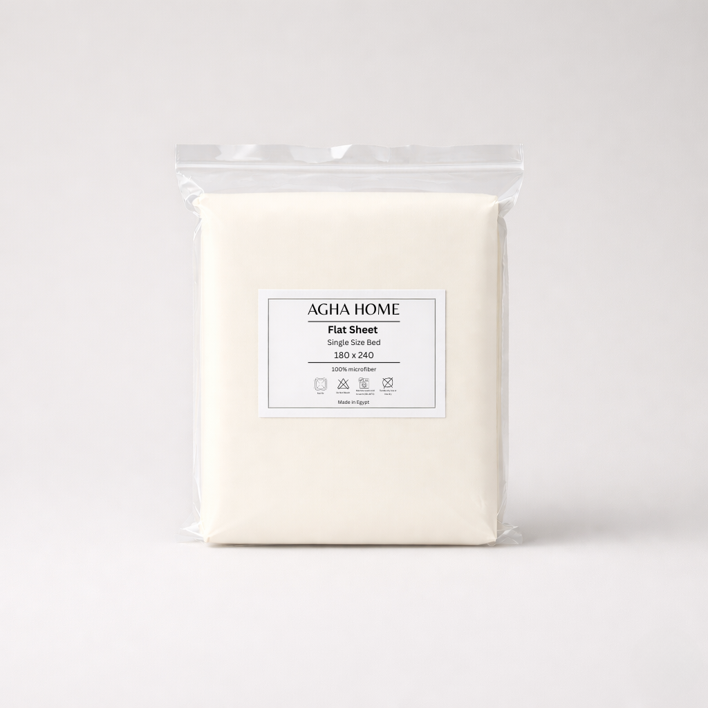 Flat sheet - Microfiber - Stripe - Off-White