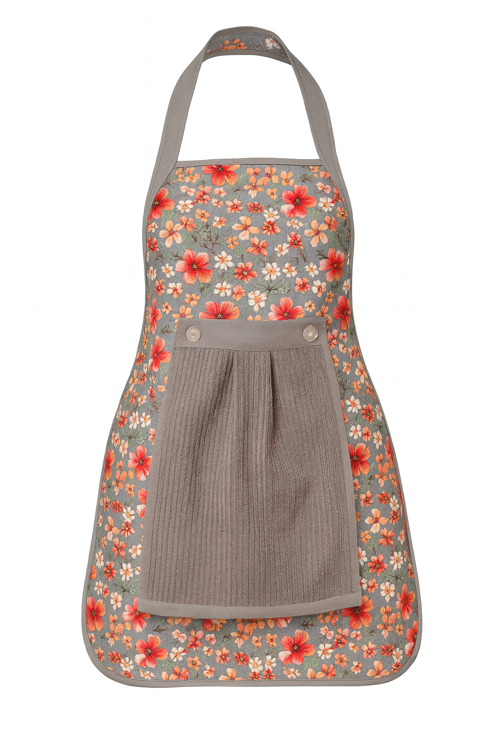 Waterproof Kitchen Apron with Dish Towel, Printed Patterns, Adjustable Straps (4)