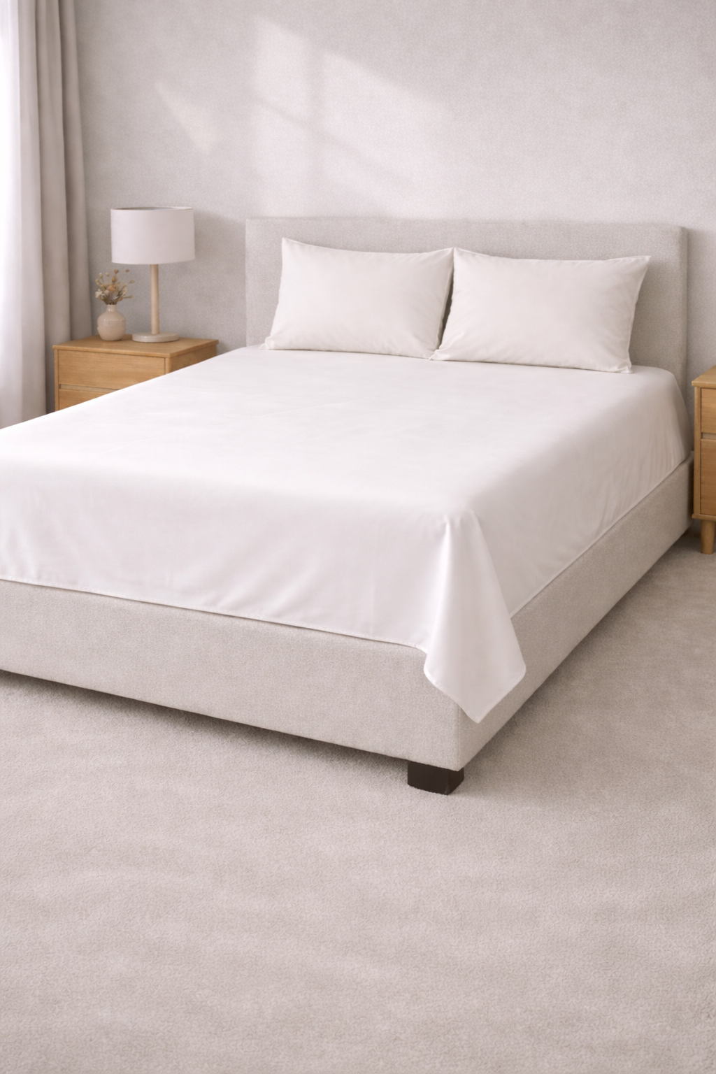Flat sheet - Microfiber - Stripe - Off-White