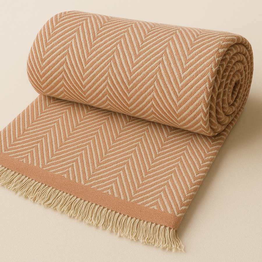 Agha Home Balanced Comfort Zigzag Bed Throw – 240×260 cm