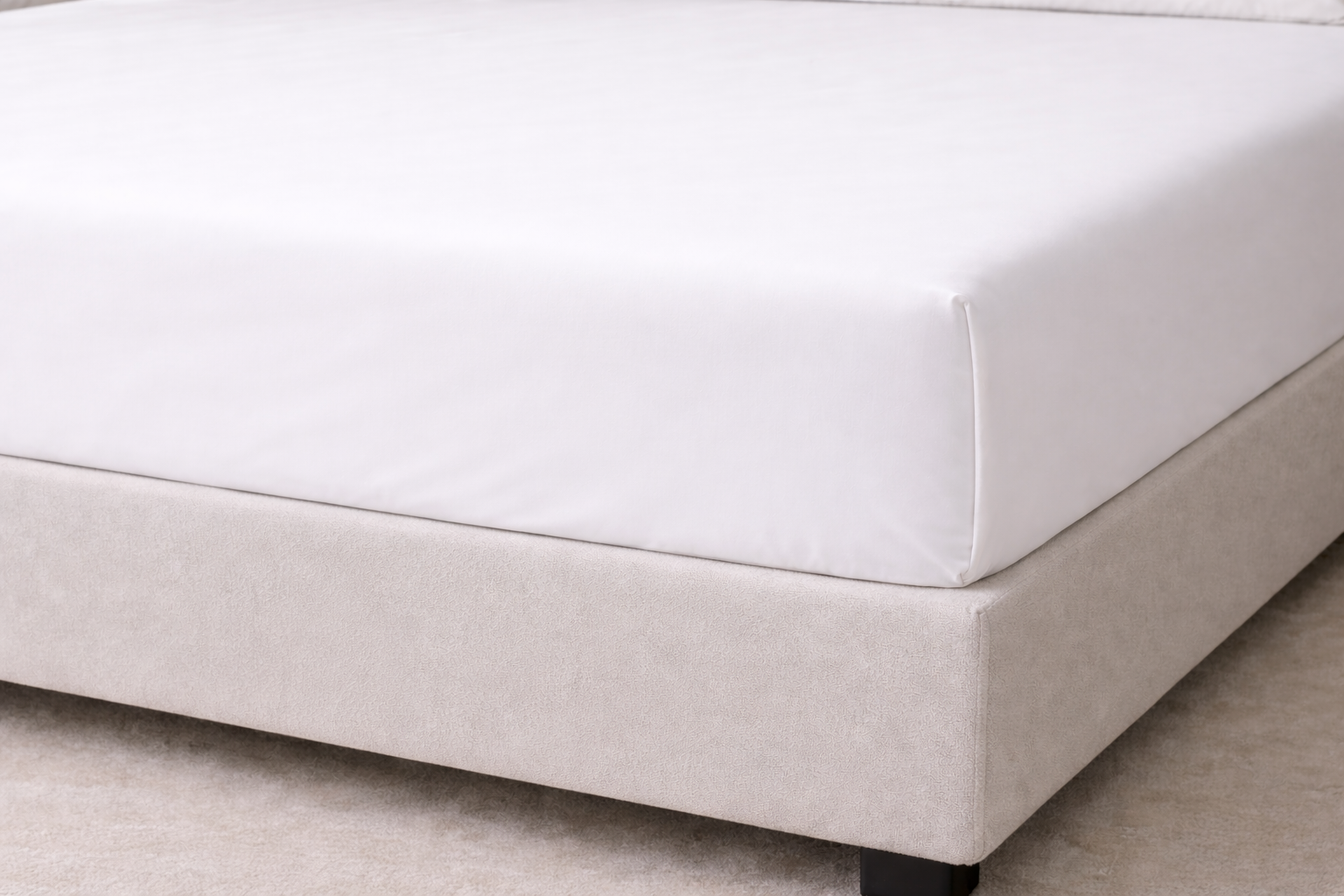 Fitted sheet - Microfiber - Solid - White