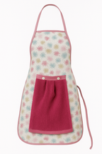 Waterproof Kitchen Apron with Dish Towel, Printed Patterns, Adjustable Straps (7)