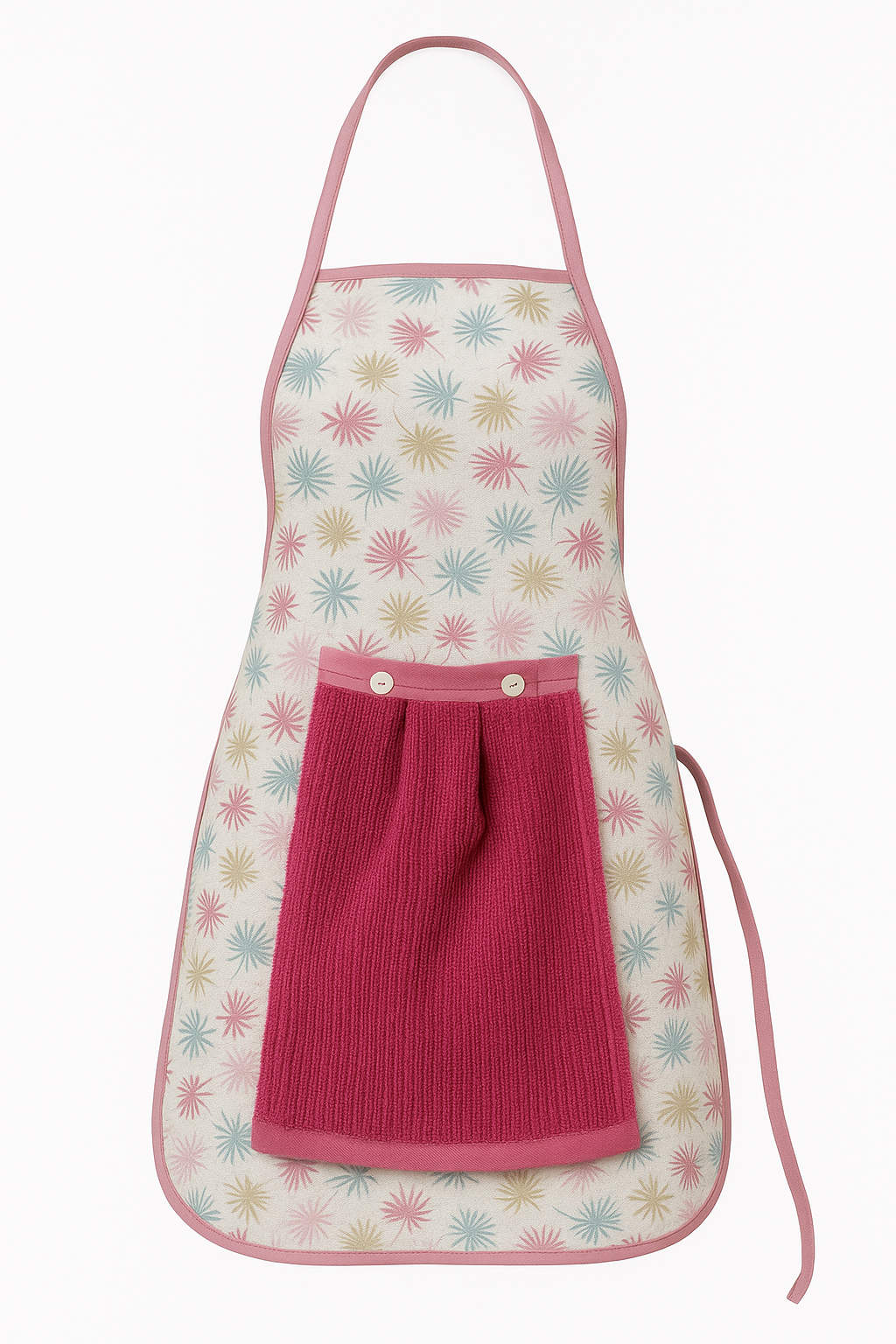 Waterproof Kitchen Apron with Dish Towel, Printed Patterns, Adjustable Straps (7)