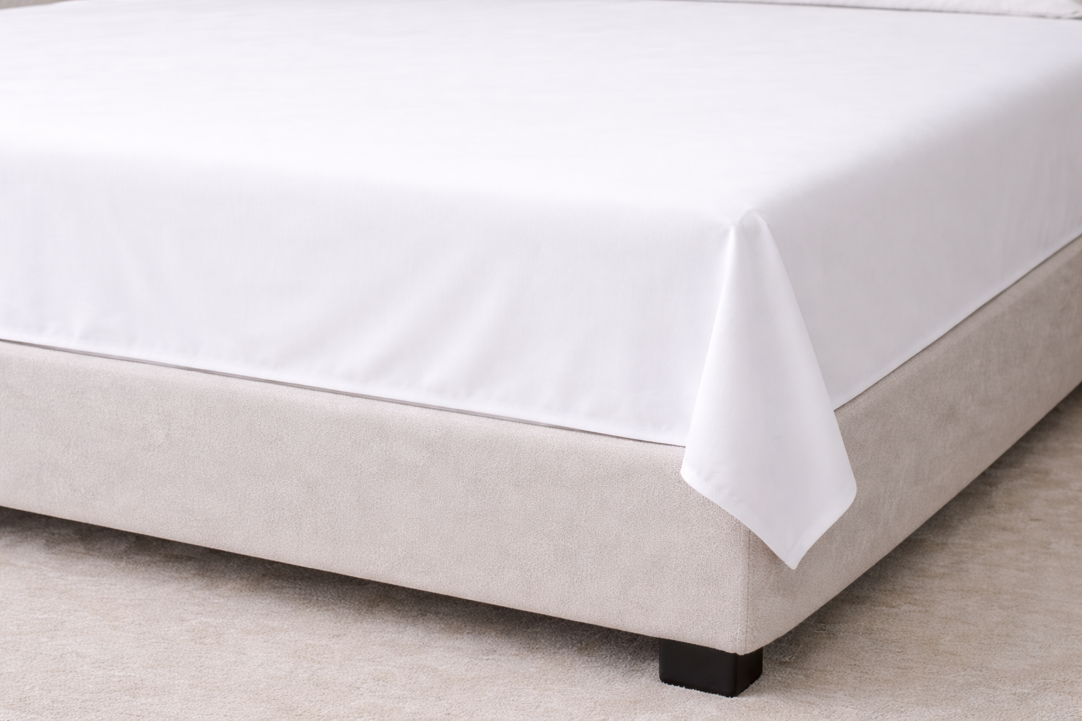 Flat sheet - Microfiber - Solid - White