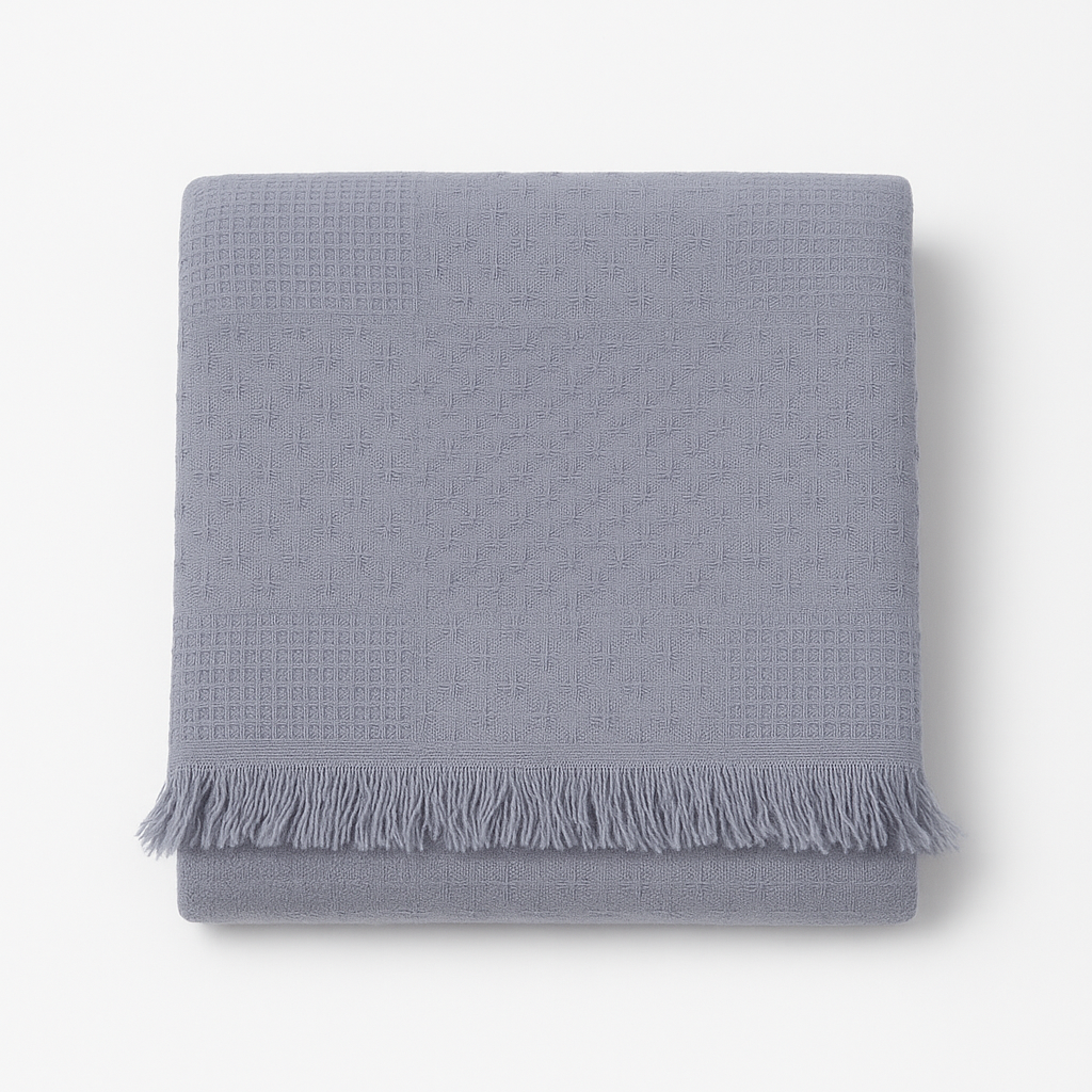 Solid Cotton Throw Blanket
