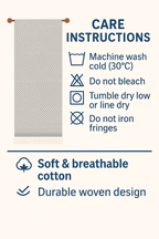 Decorative Herringbone Throw Blanket with Fringe,Cotton Blend