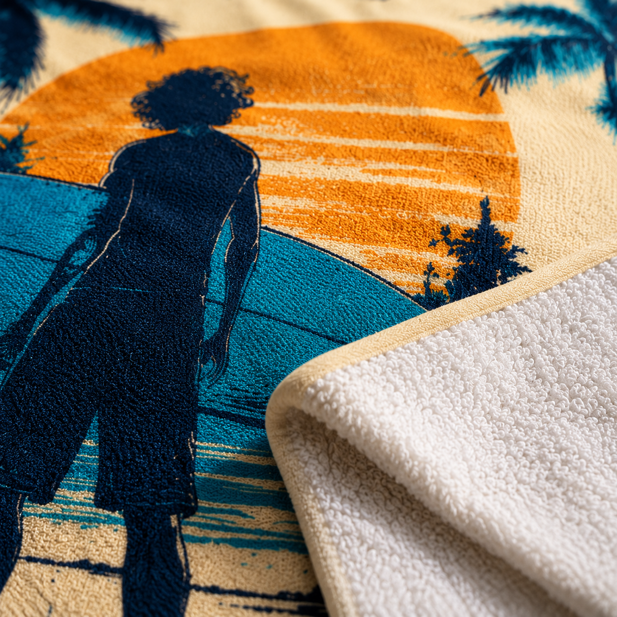 Agha Home Beach Vibes Cotton Beach Towel – 100x190 cm