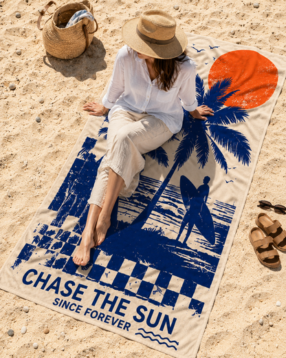 Agha Home Beach Vibes Cotton Beach Towel – 100x190 cm