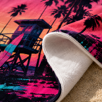 Agha Home Beach Vibes Cotton Beach Towel – 100x190 cm