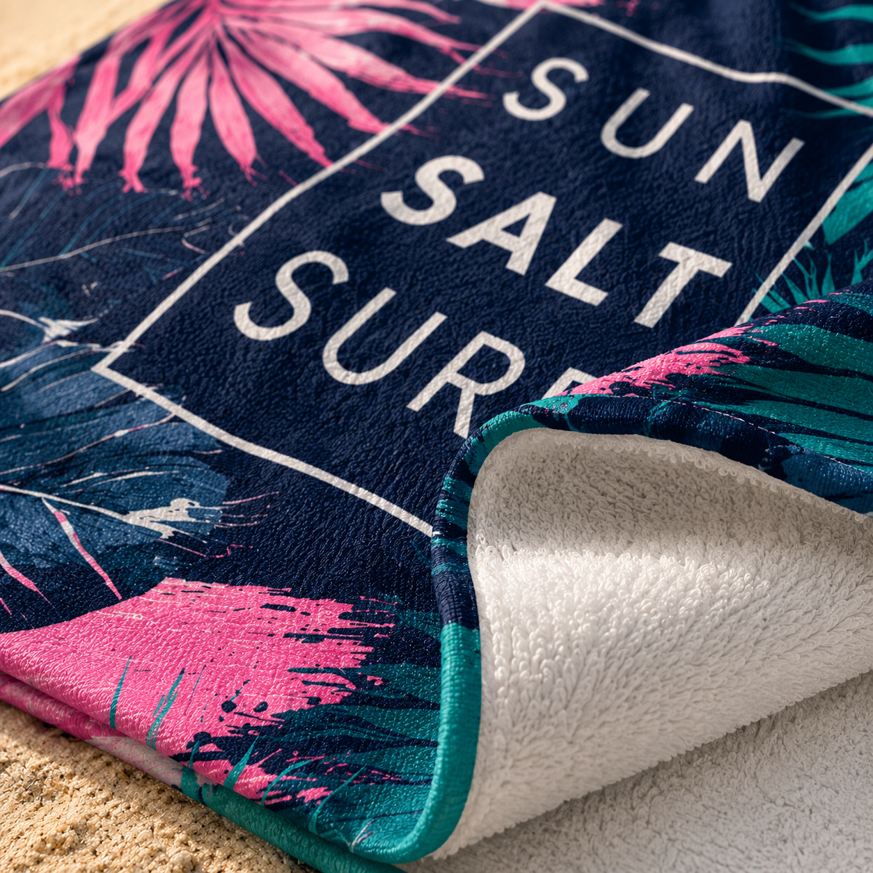 Agha Home Beach Vibes Cotton Beach Towel – 100x190 cm