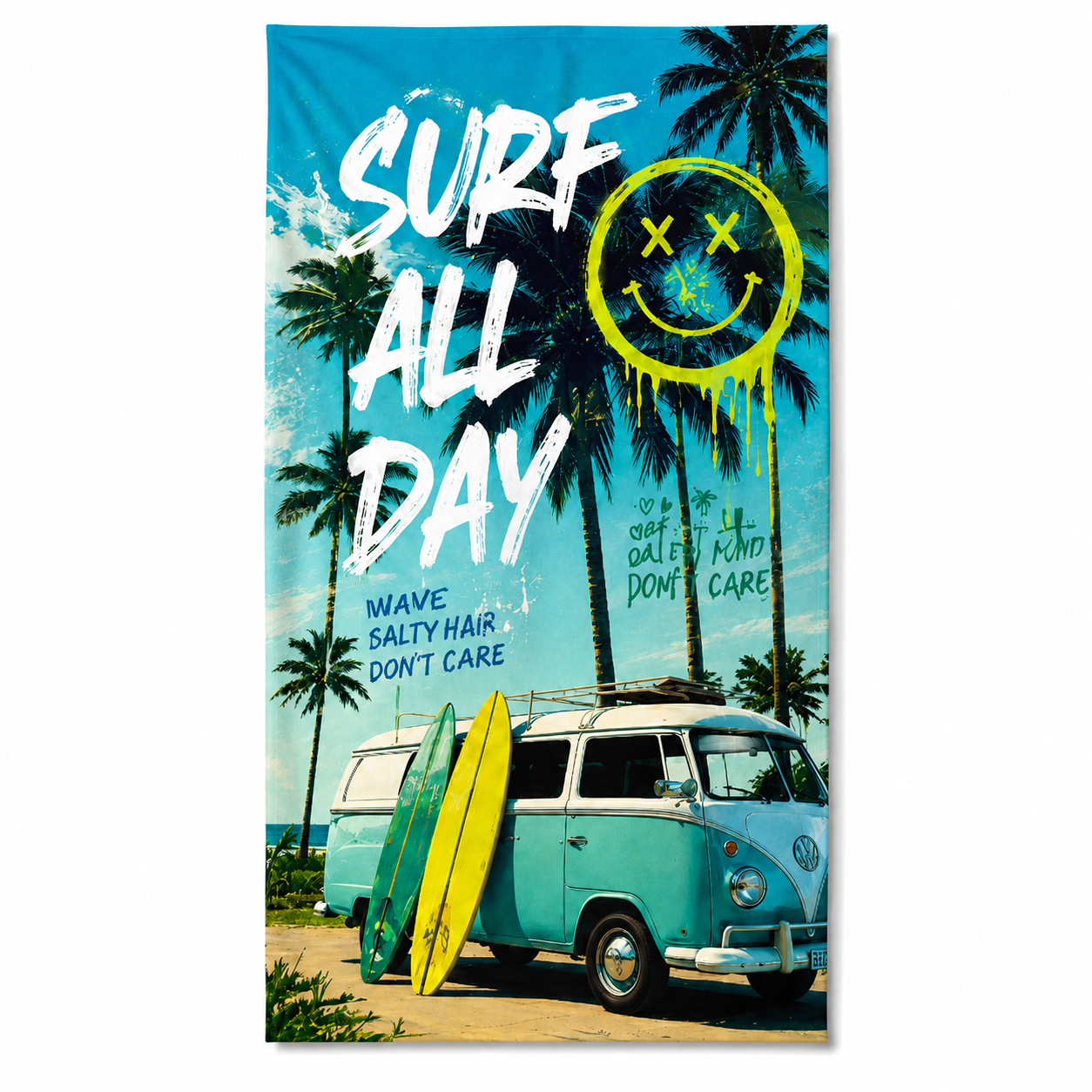 Agha Home Beach Vibes Cotton Beach Towel – 100x190 cm