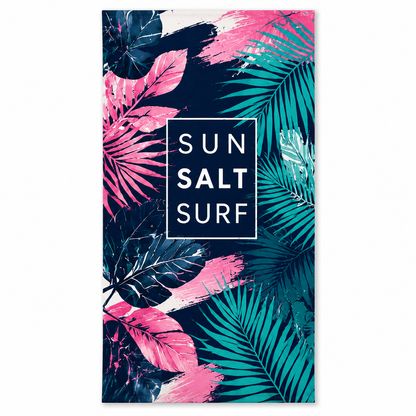 Agha Home Beach Vibes Cotton Beach Towel – 100x190 cm