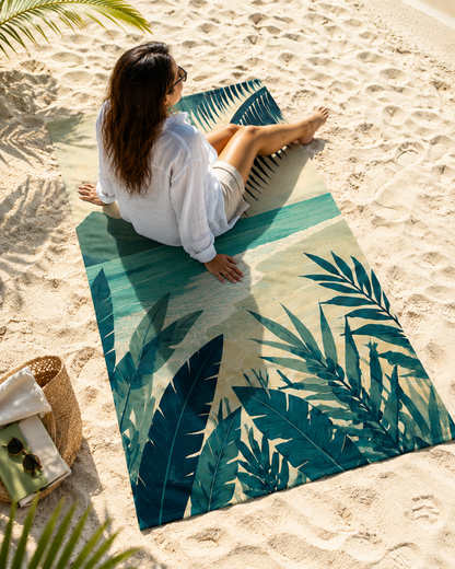 Agha Home Coastal Escape Cotton Beach Towel – 100x190 cm