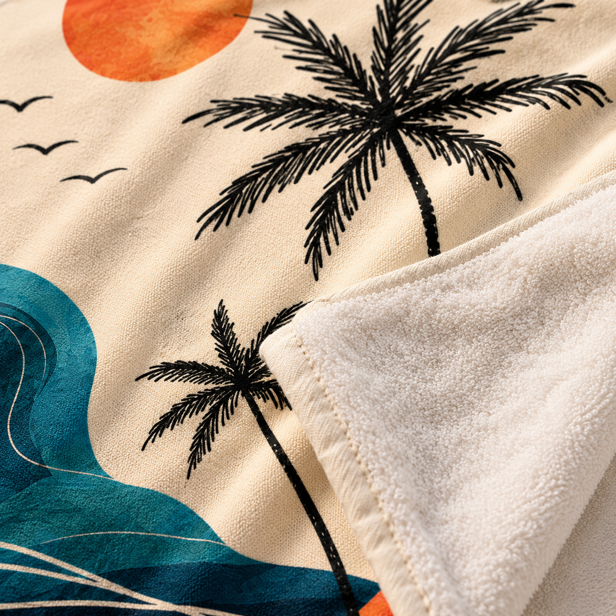 Agha Home Coastal Escape Cotton Beach Towel – 100x190 cm