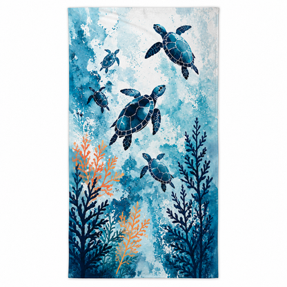 Agha Home Coastal Escape Cotton Beach Towel – 100x190 cm