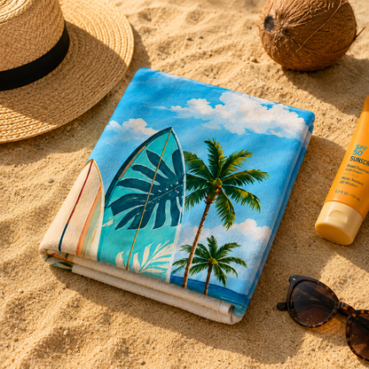 Agha Home Coastal Escape Cotton Beach Towel – 100x190 cm