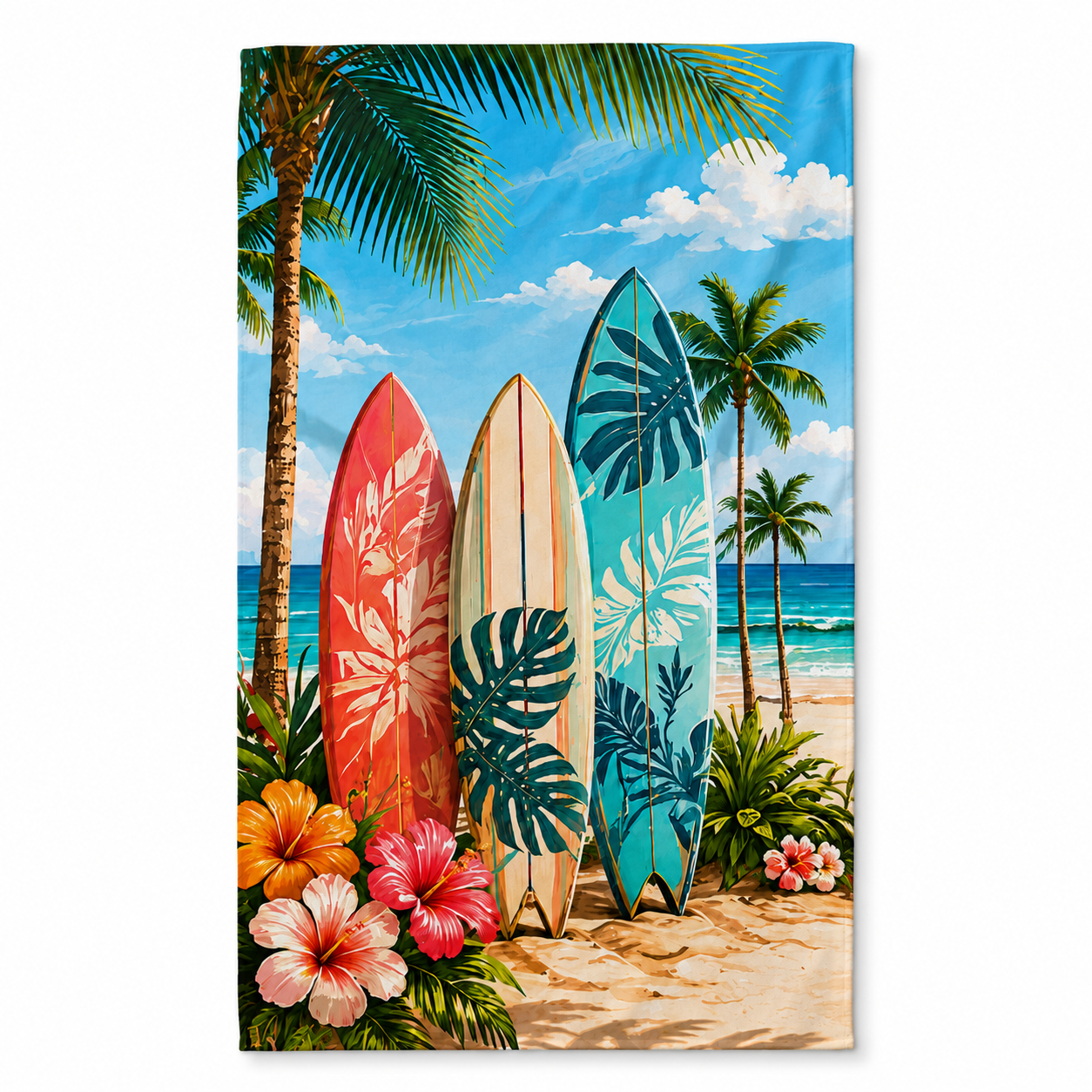 Agha Home Coastal Escape Cotton Beach Towel – 100x190 cm