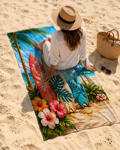 Agha Home Coastal Escape Cotton Beach Towel – 100x190 cm