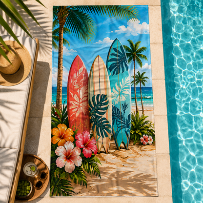 Agha Home Coastal Escape Cotton Beach Towel – 100x190 cm