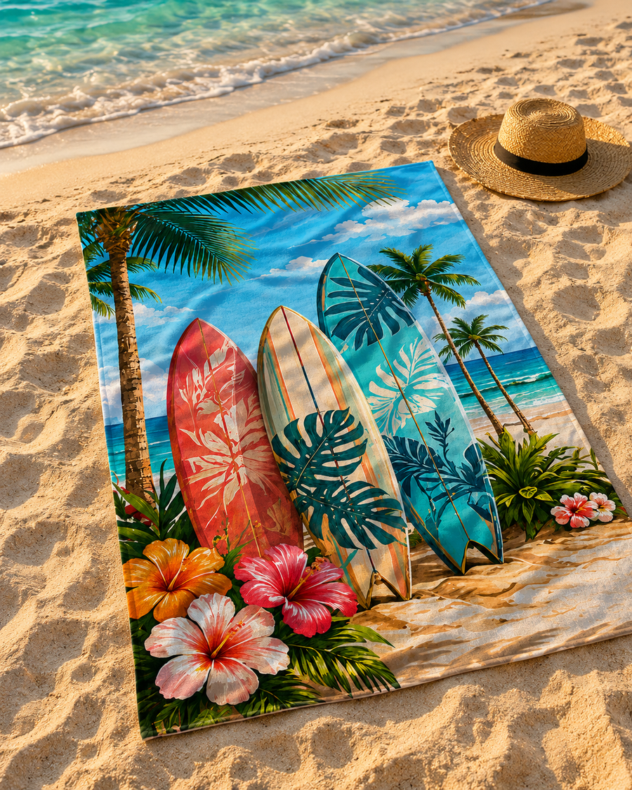 Agha Home Coastal Escape Cotton Beach Towel – 100x190 cm