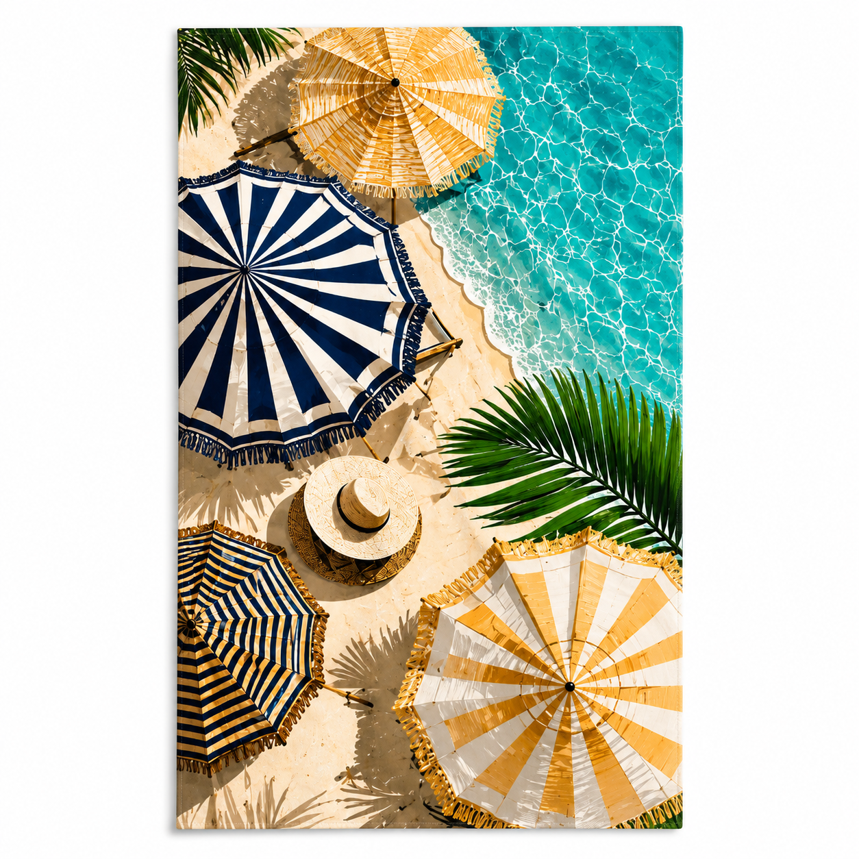 Agha Home Coastal Escape Cotton Beach Towel – 100x190 cm