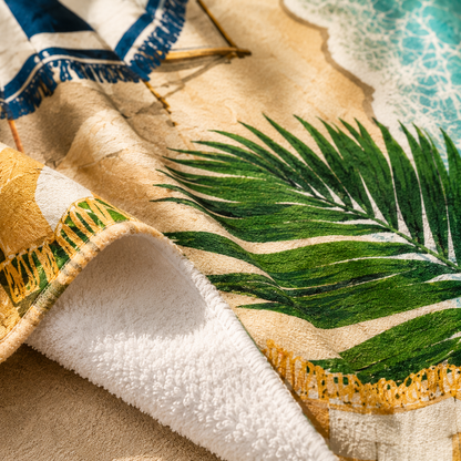 Agha Home Coastal Escape Cotton Beach Towel – 100x190 cm