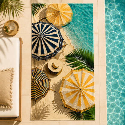Agha Home Coastal Escape Cotton Beach Towel – 100x190 cm