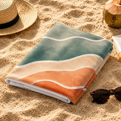 Agha Home Coastal Escape Cotton Beach Towel – 100x190 cm