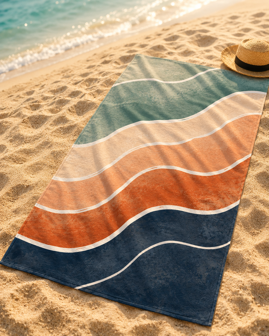 Agha Home Coastal Escape Cotton Beach Towel – 100x190 cm