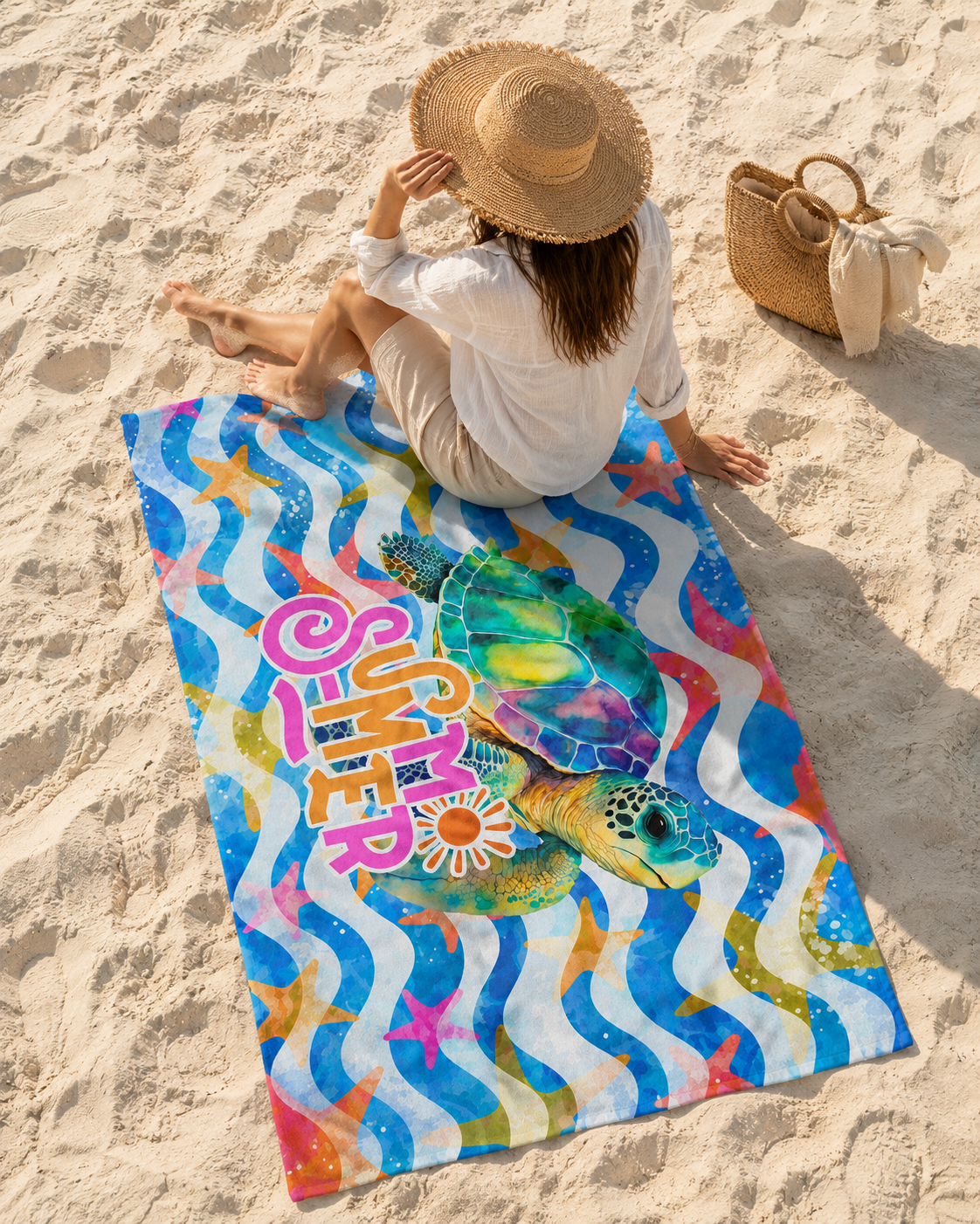 Agha Home Tropical Prints Cotton Beach Towel – 100x190 cm
