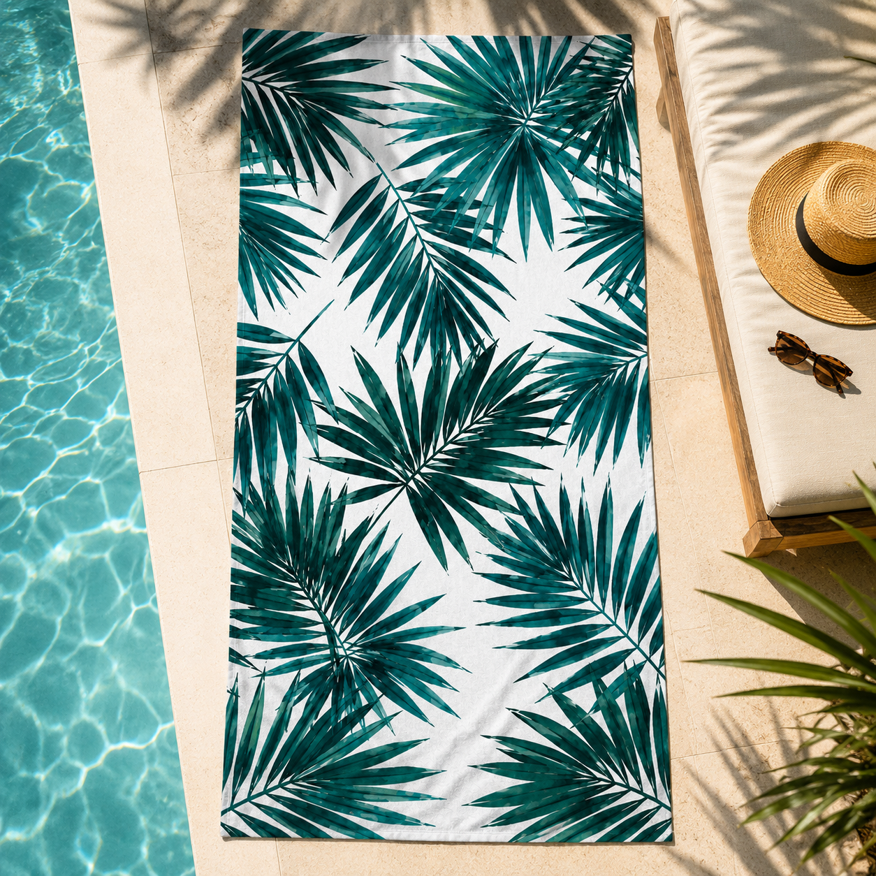 Agha Home Tropical Prints Cotton Beach Towel – 100x190 cm
