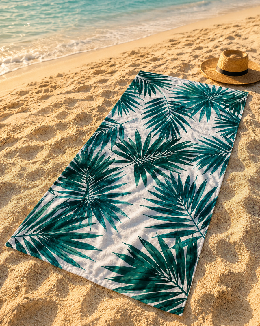 Agha Home Tropical Prints Cotton Beach Towel – 100x190 cm