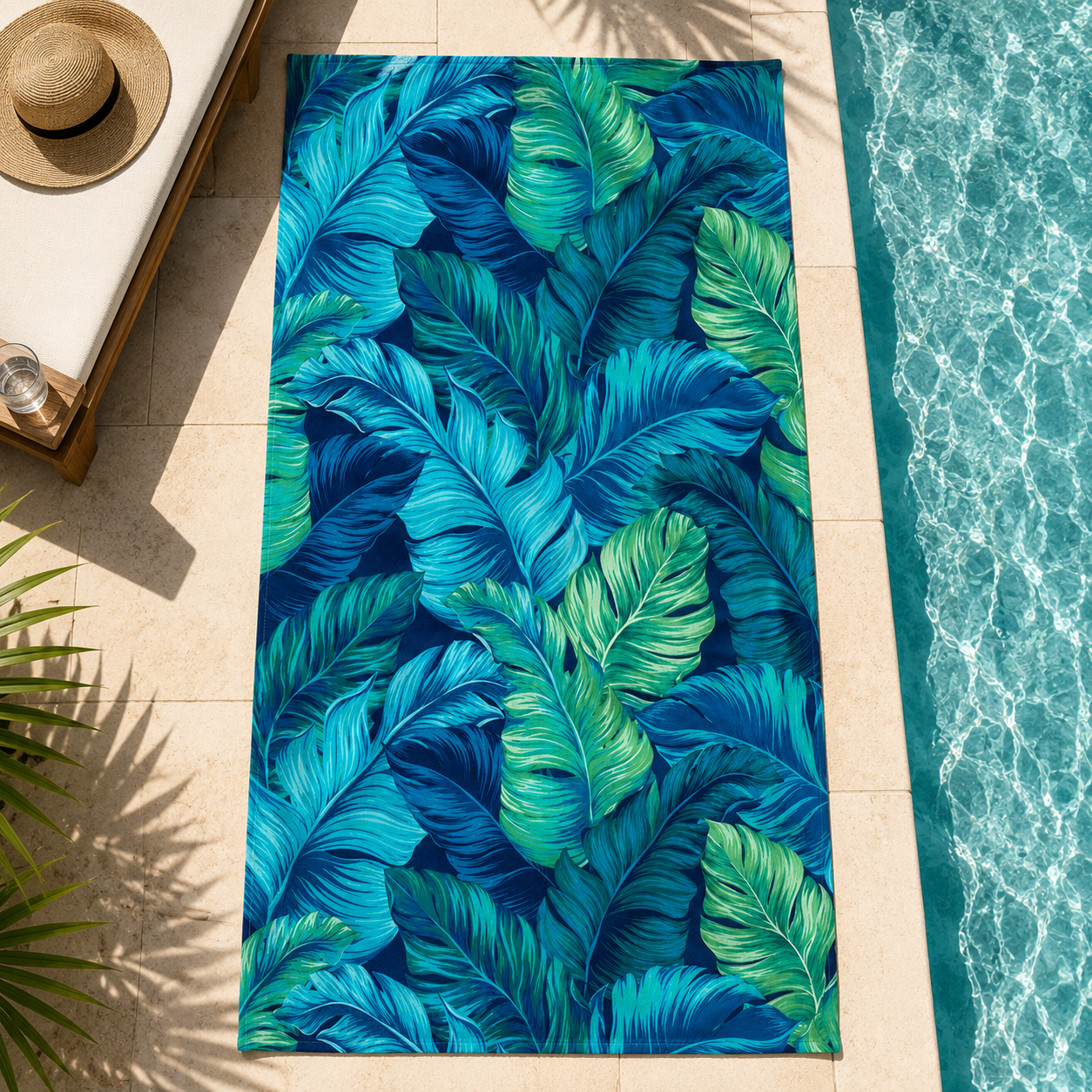 Agha Home Tropical Prints Cotton Beach Towel – 100x190 cm