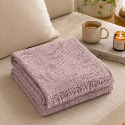 Agha Home Patch Cotton Jacquard Sofa Throw – 180×200 cm