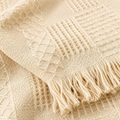 Agha Home Patch Cotton Jacquard Sofa Throw – 180×200 cm