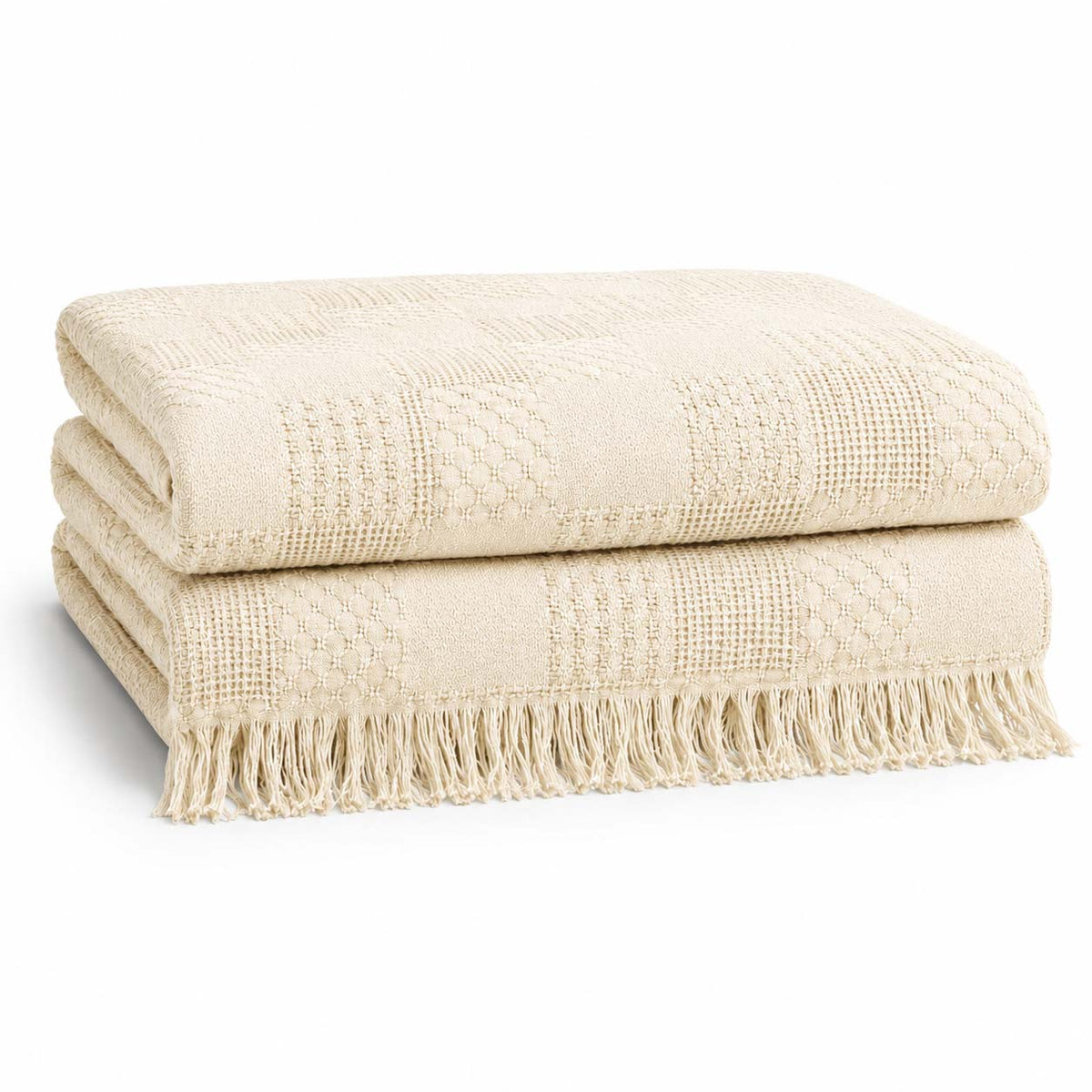 Agha Home Patch Cotton Jacquard Sofa Throw – 180×200 cm