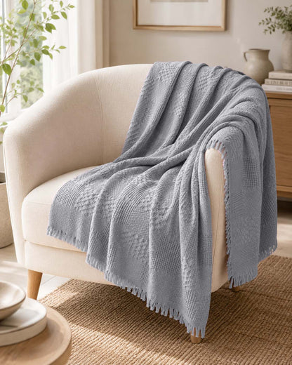 Agha Home Patch Cotton Jacquard Sofa Throw – 180×200 cm