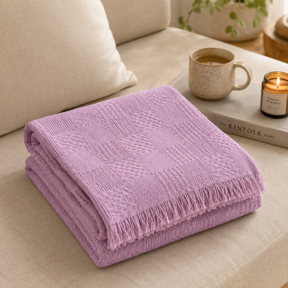 Agha Home Patch Cotton Jacquard Sofa Throw – 180×200 cm