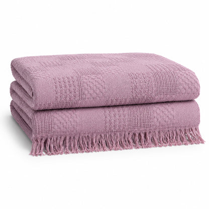 Agha Home Patch Cotton Jacquard Sofa Throw – 180×200 cm