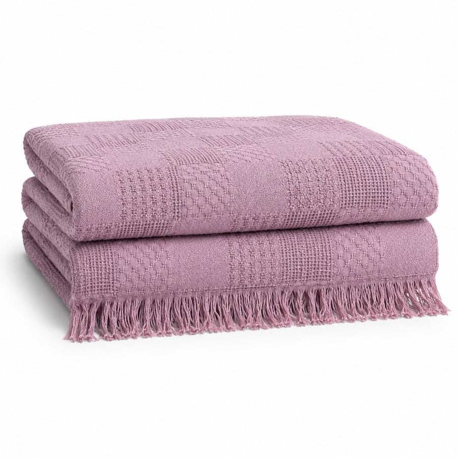 Agha Home Patch Cotton Jacquard Sofa Throw – 180×200 cm